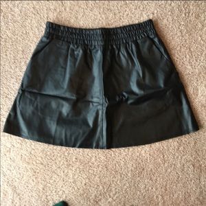 BCBGeneration Black Leather Skirt